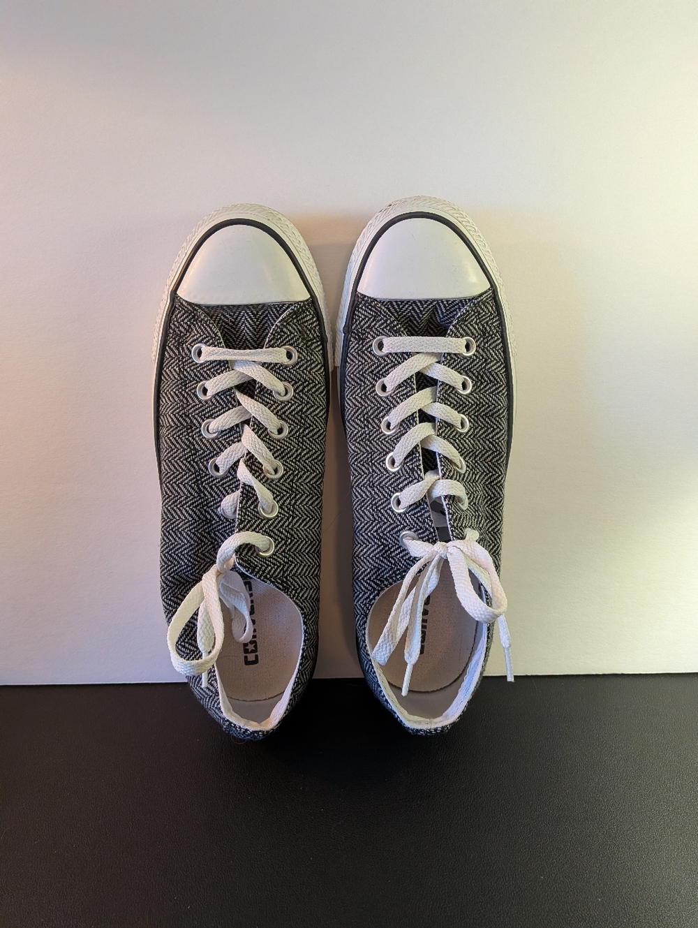 Casual Converse Low-Top Sneakers in Black and White